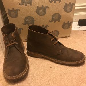 Clark’s brown desert shoes